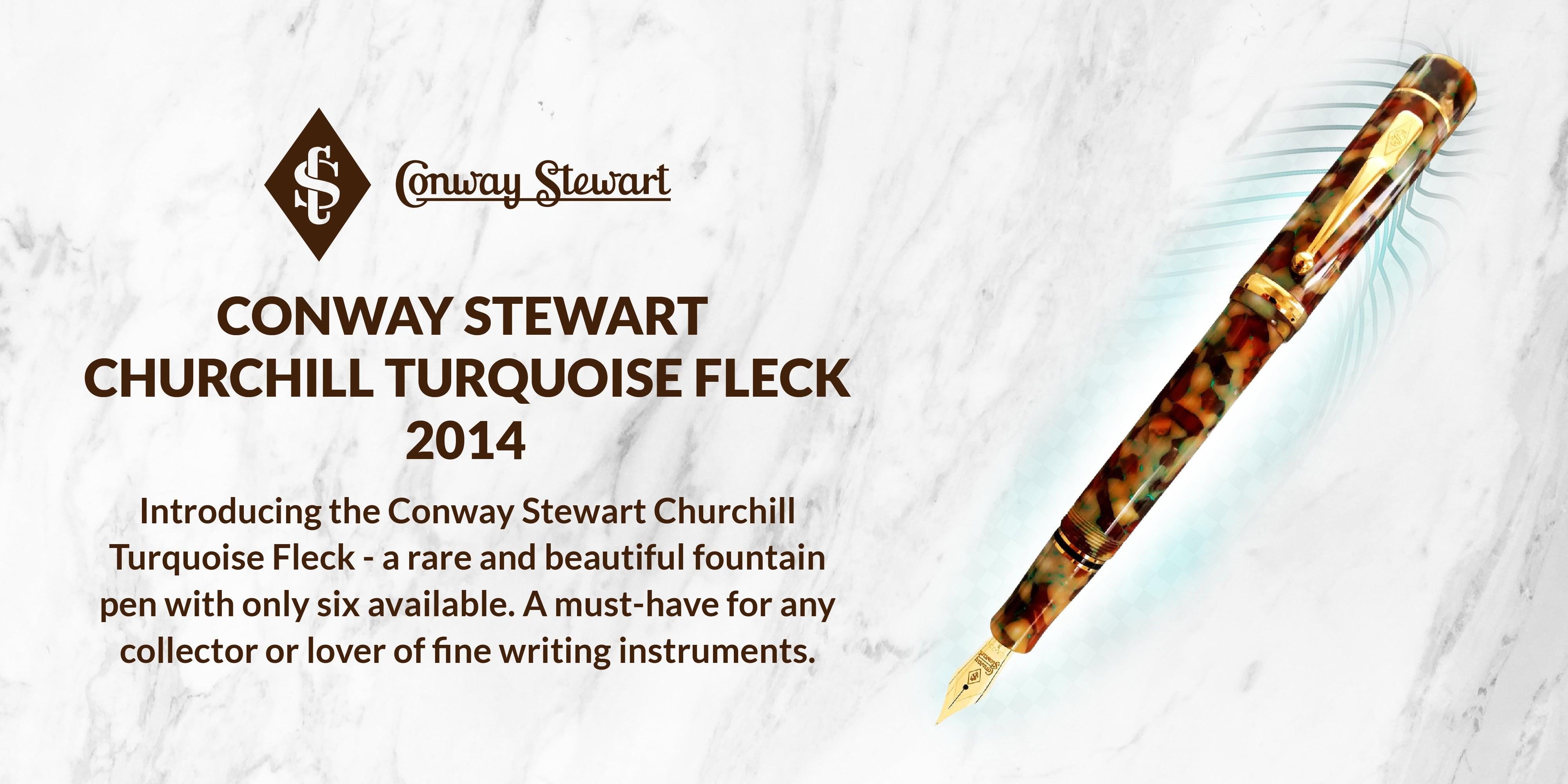 Conway Stewart Churchill Turquoise Fleck, 2014 - Conway Stewart